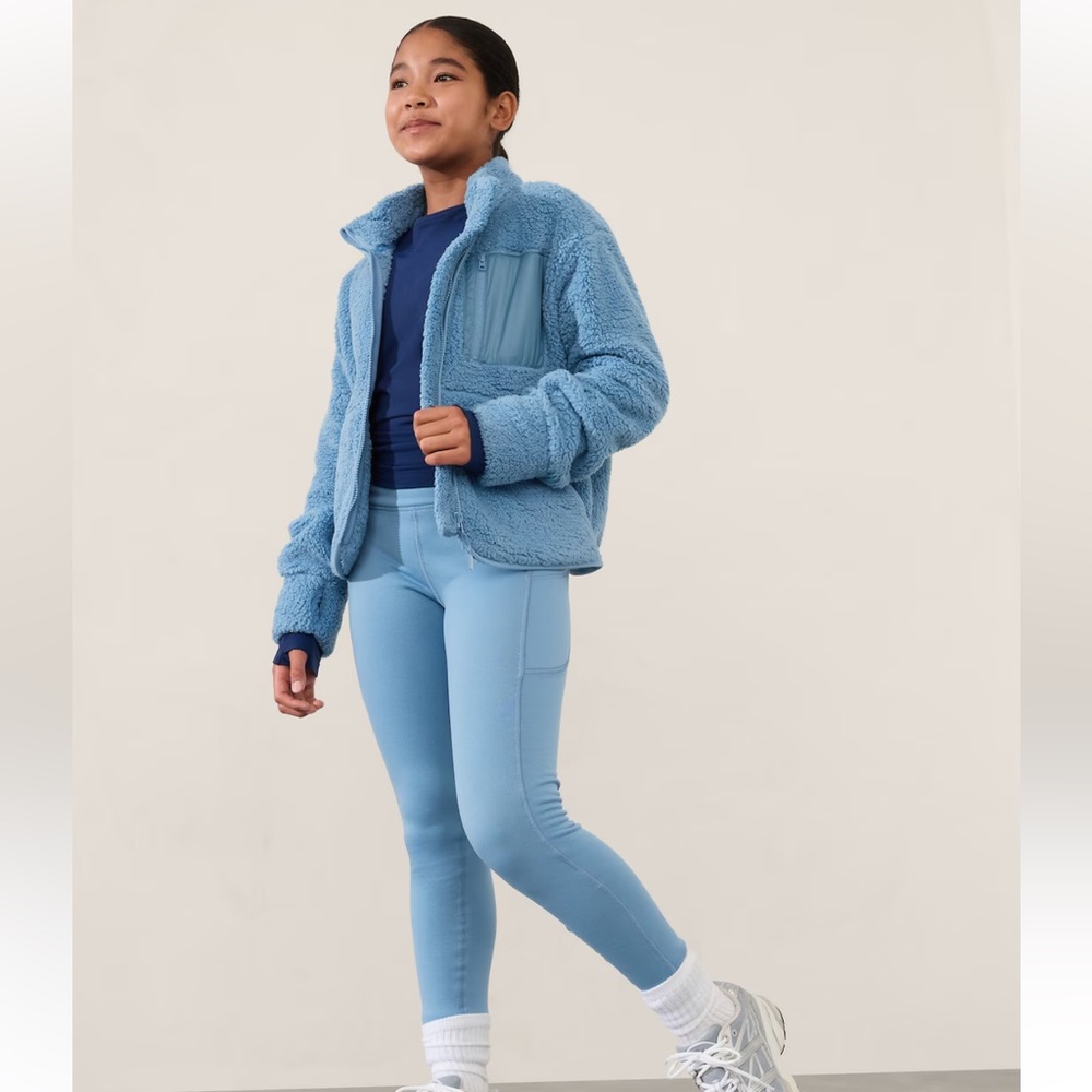 ATHLETA GIRL FLEECE LINED STASH LEGGING